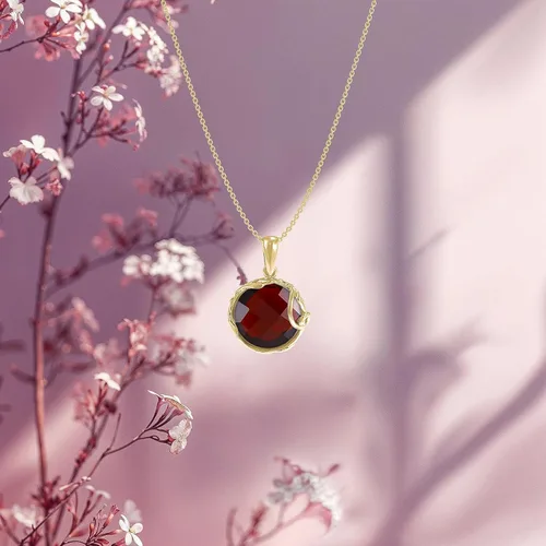 Miniatura 4 de Collar de piedras preciosas chapado en oro de 14 quilates para mujer, collares de oro de 14 quilates para mujer, oro sobre plata esterlina 925