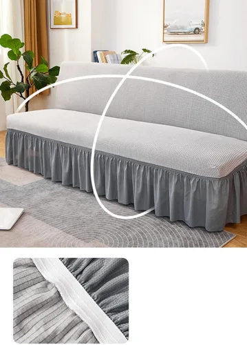 Miniatura 5 de Funda para sofá, funda de sofá sin brazos, protector elástico para sofá cama con falda, funda de futón para sala de estar, protector de muebles