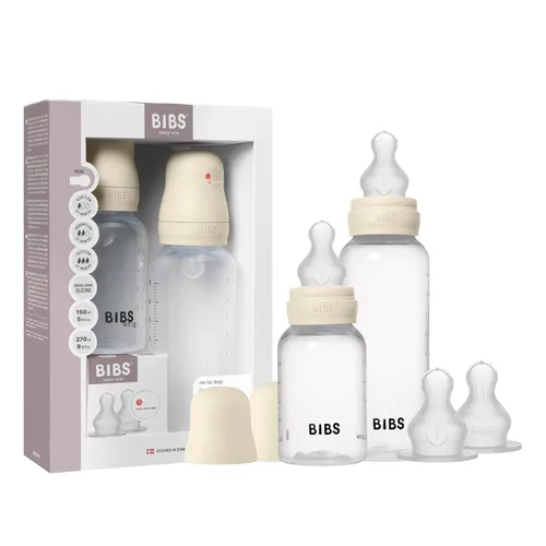 Miniatura 24 de BIBS Biberón para bebé 5 oz / 150 ml de goma natural de látex con pezón - Anti-cólico, libre de BPA, pezón redondo, flujo lento, ligero y fácil