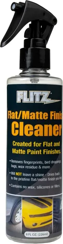 Flitz Limpiador de acabado mate plano, botella de 8 onzas de aerosol de vinilo hecho en Estados Unidos para eliminar fácilmente la grasa, cera,