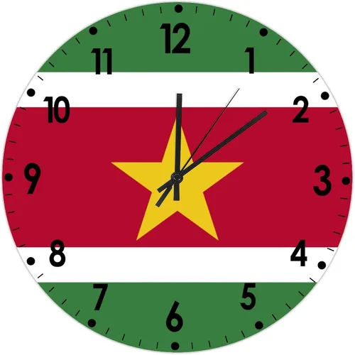 Miniatura 353 de Cheyan Reloj de pared con bandera de Canadá de 12 pulgadas, silencioso, sin tictac, de PVC, funciona con pilas, reloj redondo decorativo, regalo