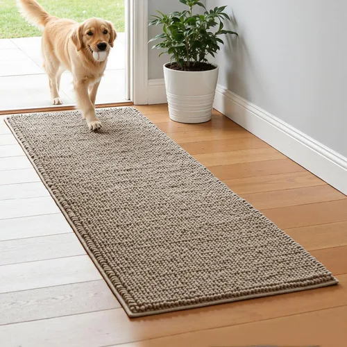 Miniatura 42 de Subrtex - Alfombras de baño de chenilla, tapete de baño de felpa corta y suave, tapete de ducha absorbente de agua, tapete de baño para la ducha