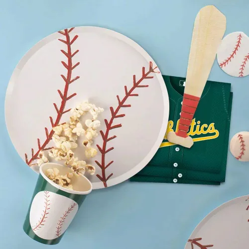 Miniatura 3 de MLB Oakland Athletics™ - Servilletas de papel desechables verdes - 6.5 x 6.5 pulgadas (paquete de 36) - Perfecto para fiestas y eventos del día