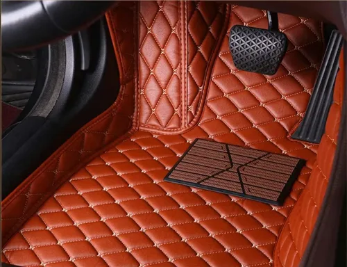 Miniatura 2 de JONGIA Alfombrillas personalizadas para el 98.6 % de los sedanes, deportivos, SUV, rojo y negro, almohadillas de cobertura completa, forro de cuero