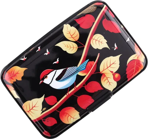Miniatura 24 de Tarjetero de aluminio con bloqueo RFID para hombres y mujeres, elegante cartera de viaje con 7 ranuras, la mejor protección contra escaneos