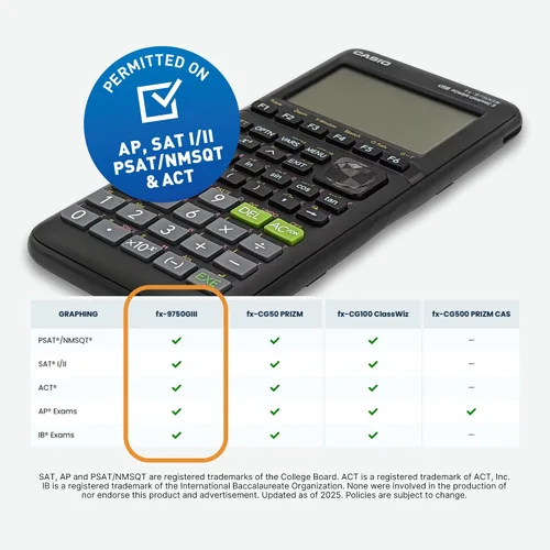 Miniatura 3 de Casio fx-9750GIII Calculadora Gráfica Pantalla Natural de Libro de Texto Programación Python Ideal para Exámenes, STEM y Matemáticas Avanzadas