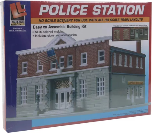 Miniatura 6 de Life-Like Trains Kits de construcción a escala HO - Estación de policía de Woodlawn