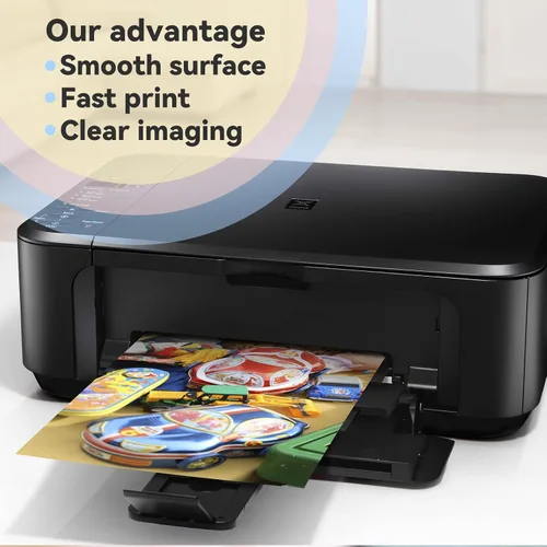 Miniatura 4 de 50 hojas de papel fotográfico, papel fotográfico prémium de 5 x 7 pulgadas para imagen de impresora, papel de alto brillo para impresora, papel