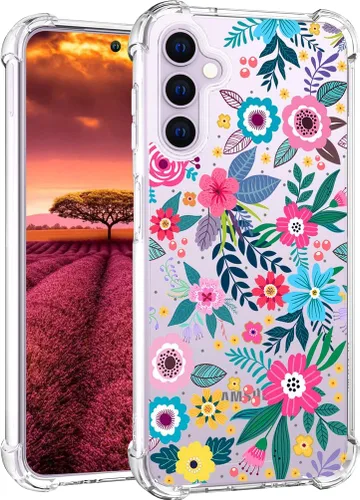 Miniatura 36 de Compatible con Samsung Galaxy S23 - Funda transparente para mujeres y niñas, diseño transparente (formas geométricas de arte abstracto)