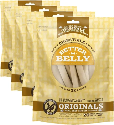Miniatura 23 de Better Belly Huesos de cuero crudo para perros, de gran digestibilidad, sin granos, sin gluten, sin colores ni sabores artificiales., Hígado