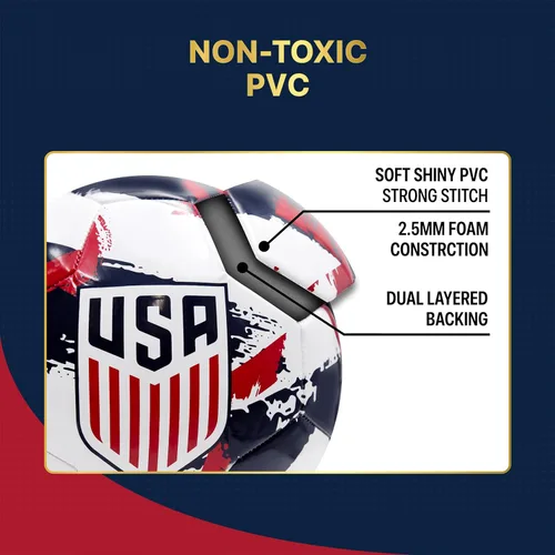 Miniatura 9 de Icon Sports Balón de fútbol oficial de la Federación de Fútbol de USSF93BL-Blanco
