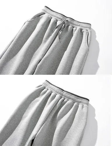 Miniatura 5 de HeSaYep Pantalones deportivos de forro polar para hombre, con forro de sherpa, pantalones cálidos de invierno, pantalones deportivos con bolsillos