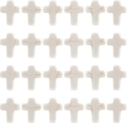 Miniatura 20 de SUNNYCLUE Mini Cuentas de Cruz, Pequeño 200 cuentas pequeñas de cruz negra de 0.315 x 0.394 in