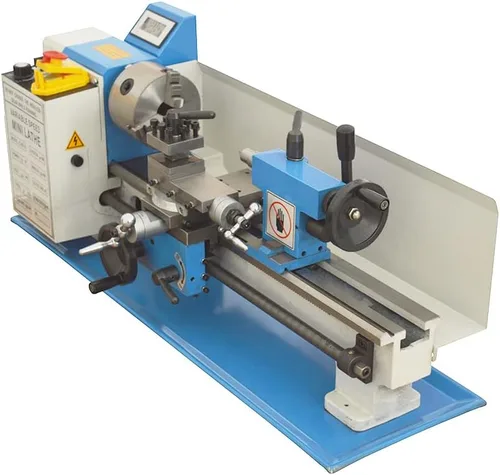 Miniatura 3 de Torno de metal de sobremesa de 7 "* 14", torno de metal de precisión de hilos métricos, mini torno 750W motor sin escobillas, velocidad variable