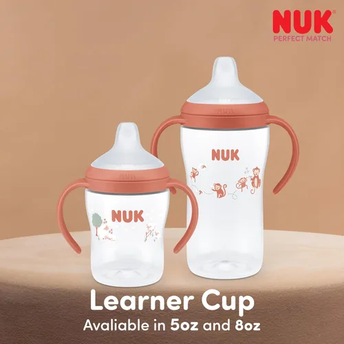 Miniatura 6 de NUK Perfect Match - Taza de aprendizaje con pajita, 8 onzas, paquete de 2 – Pajita suave, asas de fácil agarre, sin BPA, taza de transición a prueba