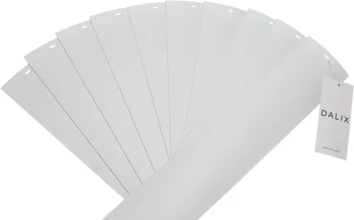 Miniatura 16 de DALIX - Láminas de repuesto para persianas verticales de PVC, curvadas, lisas, color marfil, 82.5 x 3.5 (paquete de 2)