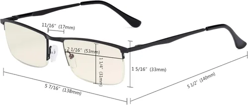 Miniatura 5 de CessBlu Protección UV,Anti rayos azules,Gafas de lectura de computadora de medio borde