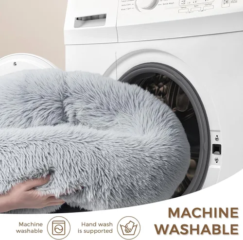 Miniatura 5 de Cama calmante para perros y gatos para gatos de interior, tamaño mediano, lavable, antideslizante, contra la ansiedad, camas tipo dona para perros