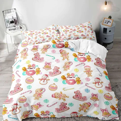 Miniatura 38 de LUVIVIHOME Juego de 3 Piezas de Funda de Edredón de Navidad Tamaño Queen, Juegos de Ropa de Cama, Funda de Edredón a Cuadros Búfalo Negro y Rojo