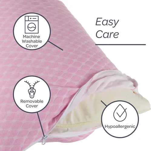 Miniatura 5 de Lavish Home - Almohada corporal de espuma viscoelástica, para dormir de lado, dolor de espalda, mujeres embarazadas, dolor de piernas y rodillas