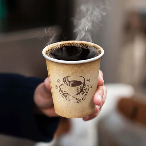 Miniatura 4 de Clawsoff Paquete de 200 tazas de café de 10 onzas, tazas de papel desechables para bebidas calientes/frías, para oficina, hogar, tienda, evento