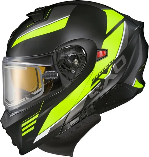 Miniatura 10 de ScorpionEXO GT930 - Casco modular de moto de nieve de aventura para clima frío con caja de respiración y bolsillos para altavoces listos