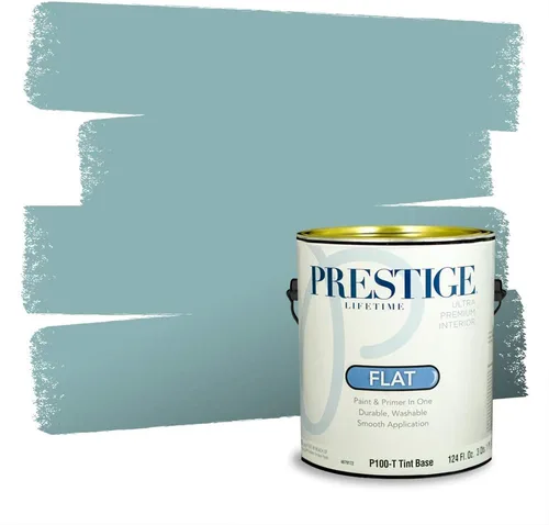 Miniatura 1279 de Pintura Exterior + imprimación PRESTIGE, todo-en-uno, 1 galón, acabado mate, color comparable al Valspar* Royal Gray* VS151-Gris real