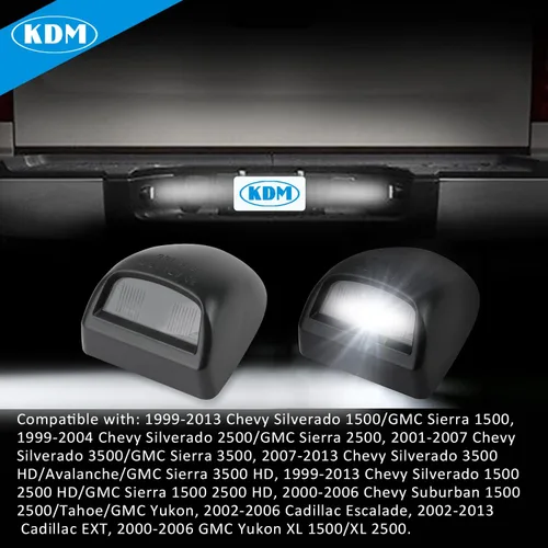 Miniatura 5 de KDM Conector Socket de Luz LED para Placa de Matrícula Arnés de Receptáculo de Cableado Ensamblaje Compatible con Chevy Silverado Sierra Avalanche