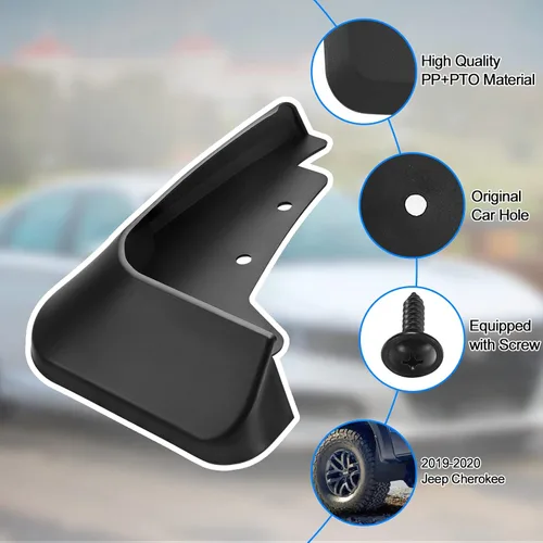 Miniatura 4 de BDFHYK Protectores contra salpicaduras de barro, 4 protectores de lodo laterales delanteros y traseros compatibles con Jeep Cherokee 2019-2020 5ª