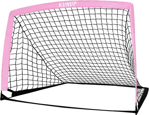 Miniatura 33 de Portería de fútbol portátil de 5 x 3, 6 x 4, 9 x 5 pies, para patio trasero, red de práctica de fútbol plegable con bolsa de transporte para niños