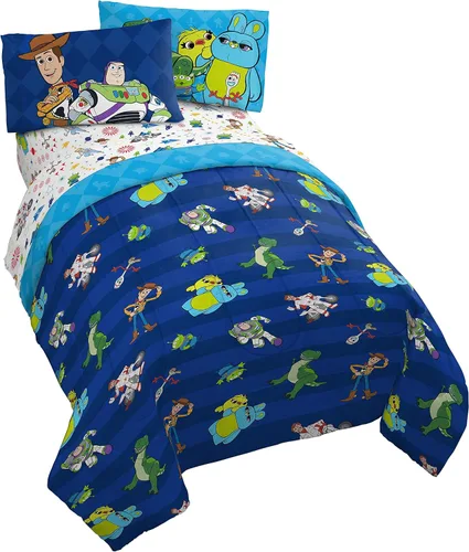 Miniatura 13 de Jay Franco Unicorn Rainbow Juego de cama individual de 4 piezas, incluye edredón y juego de sábanas, microfibra súper suave resistente a la Blanco