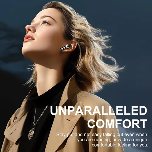 Miniatura 7 de Auriculares inalámbricos Bluetooth con cancelación de ruido, auriculares Bluetooth 5.4 con controladores dinámicos estéreo, 40H de tiempo de Negro