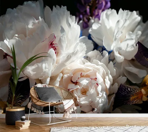 Miniatura 10 de YQWDMX - Papel pintado con bosque de pinos brumosos y mural dorado para dormitorio (no despegar y pegar)