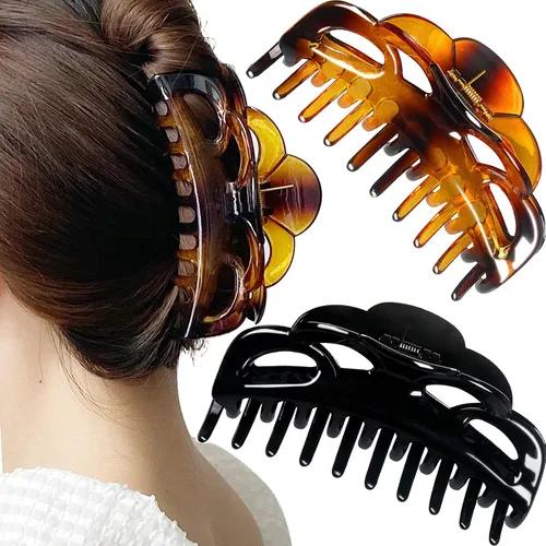 Miniatura 16 de Pinzas para cabello grandes de plástico, para mujeres con cabello grueso
