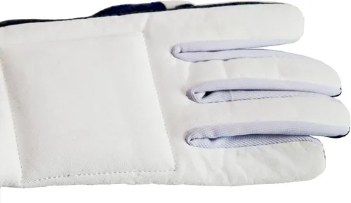 Miniatura 5 de LEONARK Guantes acolchados de esgrima para espada y sable de aluminio, manoplas de cuero para práctica de esgrima y combate, 1 paquete