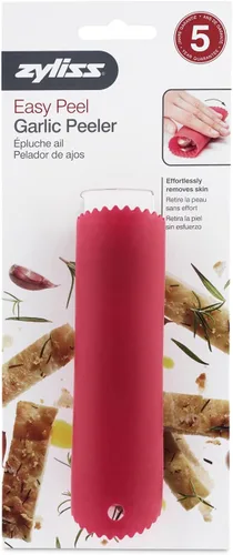 Miniatura 5 de Zyliss, prensa para ajo grande, Pelador de ajos, Rojo