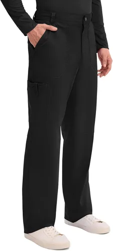 Miniatura 5 de Cherokee Mens Scrub Pants with Cargo Pockets, Two-Way Stretch Modern fit Button Closure with Inside Drawstring Pants - WW140