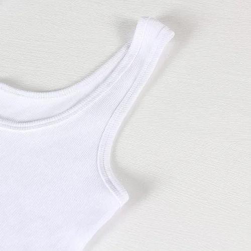 Miniatura 5 de GEMBERA Camiseta sin mangas para mujer, cuello redondo, acanalada, ajustada, básica, camisola