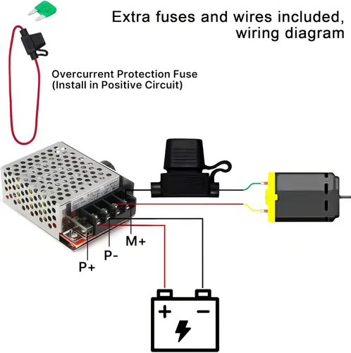 Miniatura 7 de RioRand Control de velocidad del motor PWM DC interruptor de control 7-70V 30A Fusible (RRLSKJAASSSSSSS)