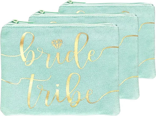 Miniatura 22 de Bride Tribe - Bolsas de maquillaje para despedida de soltera, despedida de soltera, boda, bolsa de artículos de tocador, kit de supervivencia