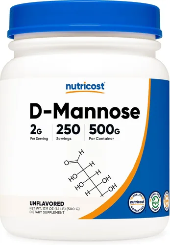 Nutricost D-manosa en polvo, 17.64 oz (250 porciones), vegano, sin OMG y sin gluten