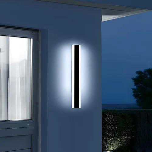 Miniatura 24 de Luces de Pared Modernas para Exterior de Casa, Apliques de Pared al Aire Libre de 23.6 Pulgadas, 3 Luces Color 3000K/4500K/6000K, Resistente al Agua