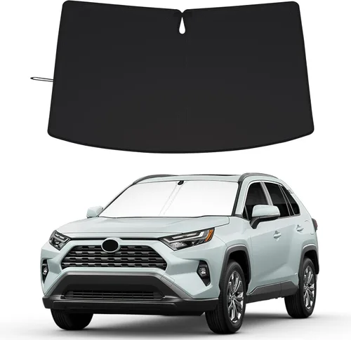 Miniatura 9 de Protección Solar para Parabrisas para Jeep Wrangler JL JLU 2018-2026 y Jeep Gladiator 2020-2026 310T Poliéster Cubierta Completa Plegable Protector