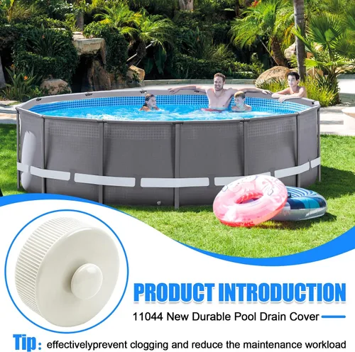 Miniatura 2 de Tapa de tapón de drenaje de piscina 11044, piezas de repuesto para piscinas Intex sobre el suelo de 42 pulgadas y más, tapa de drenaje de piscina