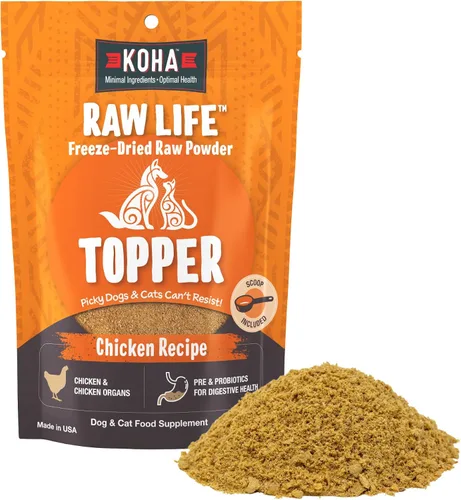 Miniatura 5 de KOHA Raw Life - Carne de res cruda liofilizada para perros y gatos, con alto contenido de proteínas, para comensales quisquillosos con probióticos