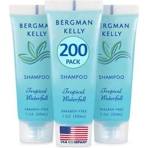 Miniatura 8 de BERGMAN KELLY - Champú de hotel tamaño viaje - 1 fl oz, 100 unidades, cascada tropical - Deleite a sus invitados con un limpiador de cabello