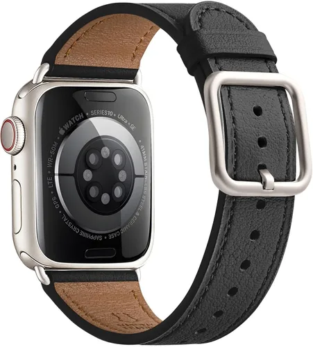 Miniatura 33 de MNBVCXZ Correas de cuero compatibles con Apple Watch para mujeres, correa de repuesto genuina para iWatch Series 11 10 9 8 7 6 5 4 3 2 1 SE 3 SE 2