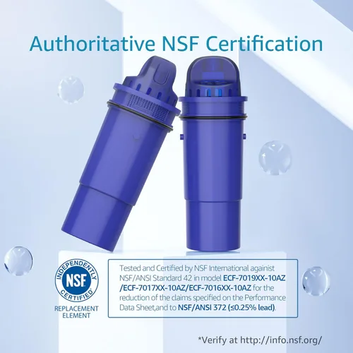 Miniatura 2 de AQUA CREST Filtro de agua para jarra certificado NSF, repuesto para jarras y dispensadores Pur® PPT700W, CR-1100C y PPF951K (paquete de 3)