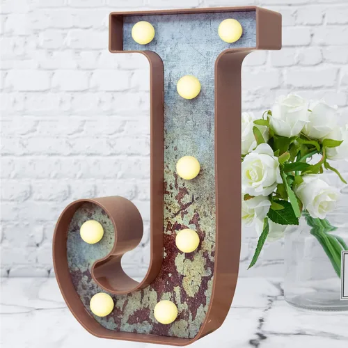 Miniatura 16 de Elnsivo - Letras con luces LED, efecto a hierro