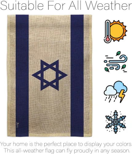Miniatura 6 de Bandera de Israel Bandera de arpillera israelí Bandera de pared césped, puerta de habitación, póster al aire libre, tapiz interior para el hogar